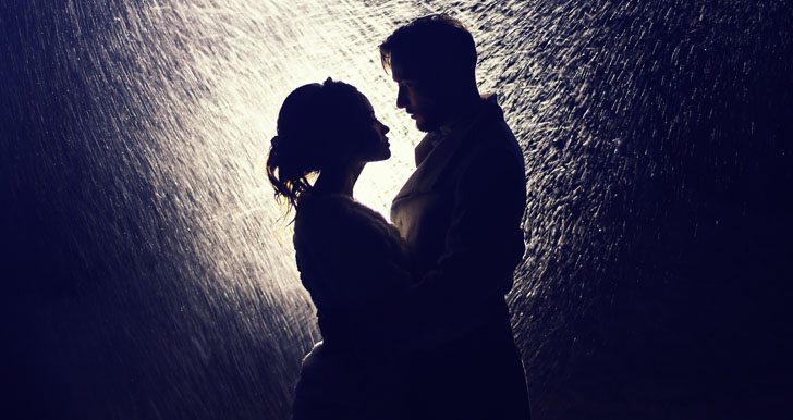 Passionate Couple In The Rain