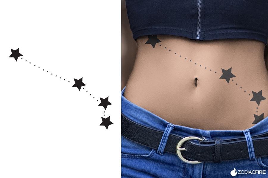 Aries zodiac constellation tattoo