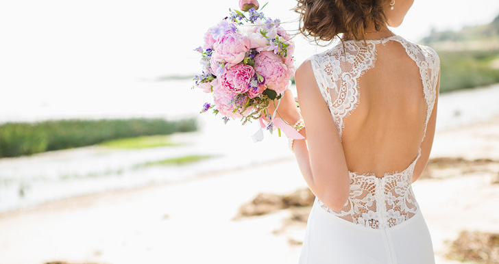 Bride with bouquet