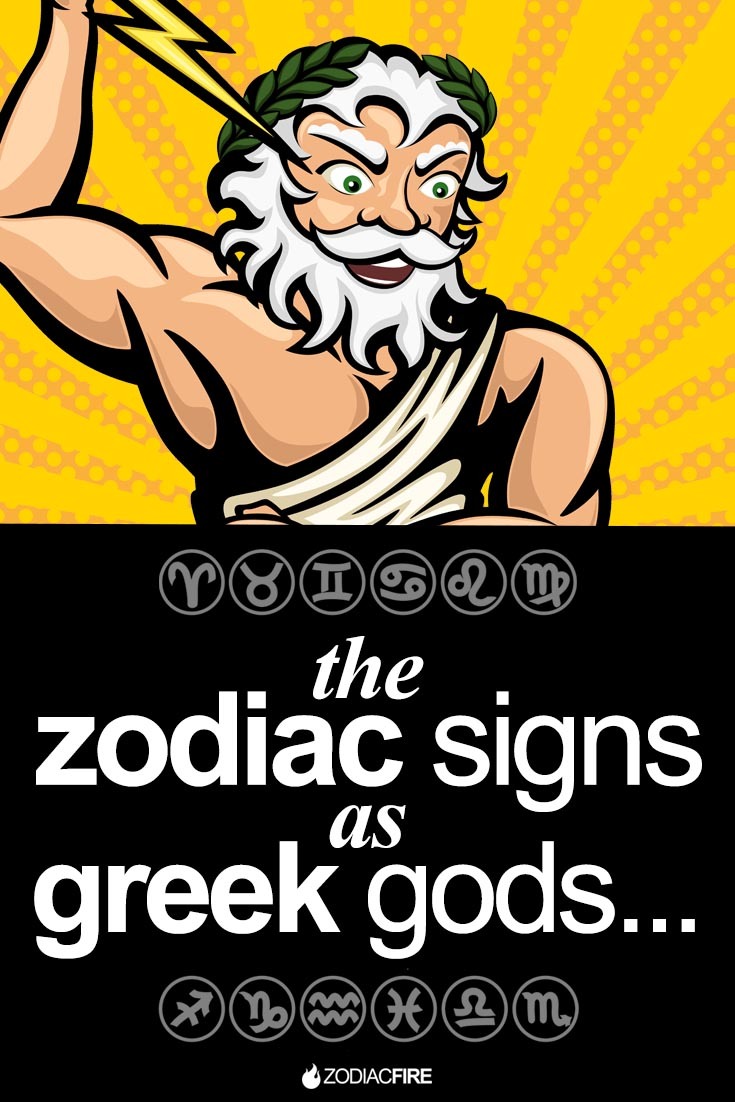 Zodiac signs as Greek gods