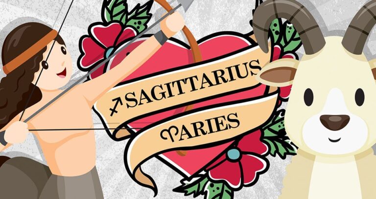 Sagittarius Aries Compatibility Love 768x407 